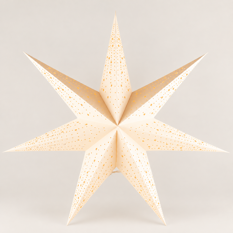 Lampada a Stella - Crema Caldo - Sette Punte - 60cm
