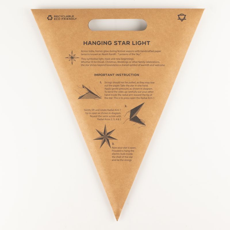Lampada a Stella - Crema Caldo - Sette Punte - 60cm