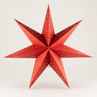 Lampada a Stella - Rosso Portafortuna - Sette Punte - 60cm