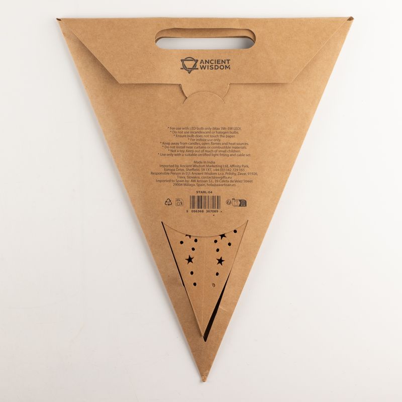 Lampada a Stella - Marrone Naturale - Sette Punte - 60cm