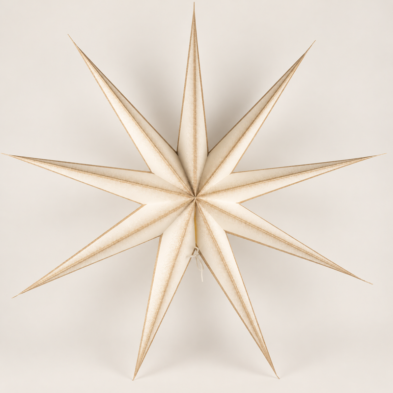 Lampada a Stella - Super Nova Champagne Glitter a Nove Punte - 90cm