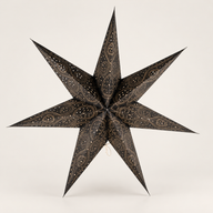 Lampada a Stella - Aurora Boreale Nera a Sette Punte - 60cm