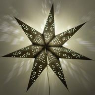 Lampada a Stella - Aurora Boreale Nera a Sette Punte - 60cm
