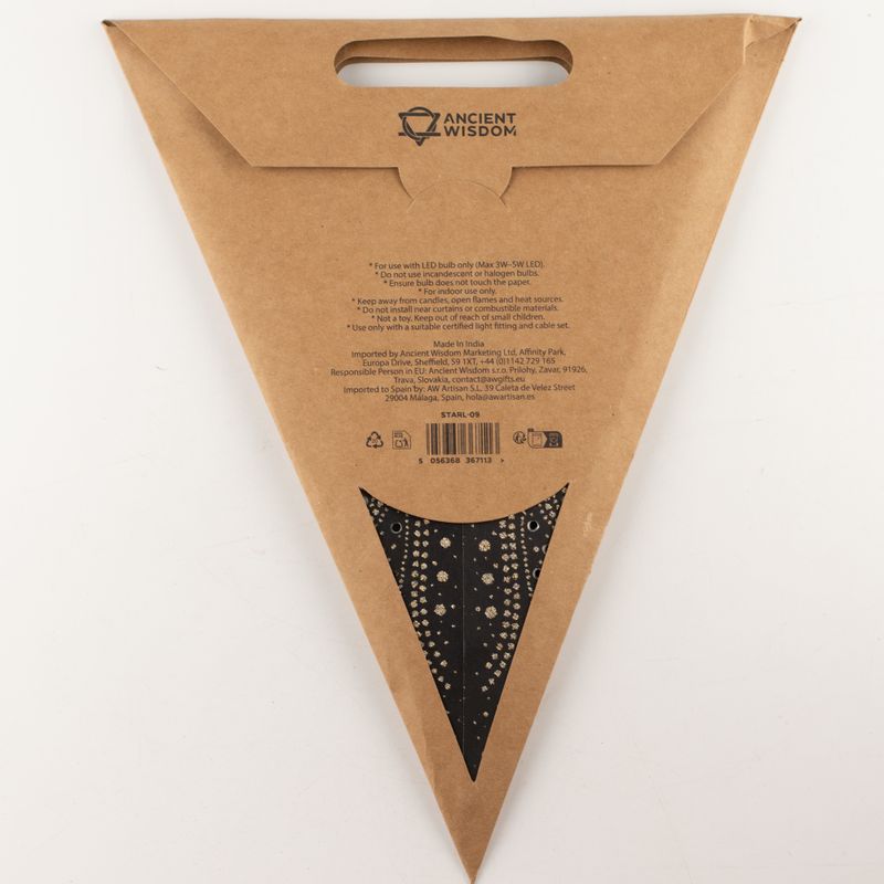 Lampada a Stella - Aurora Boreale Nera a Sette Punte - 60cm