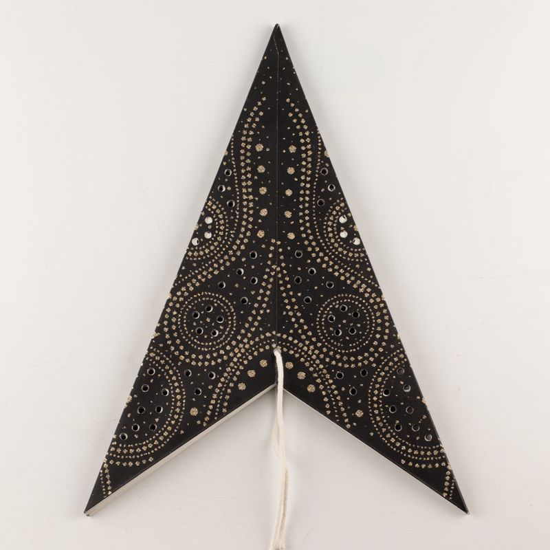 Lampada a Stella - Aurora Boreale Nera a Sette Punte - 60cm