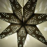 Lampada a Stella - Aurora Boreale Nera a Sette Punte - 60cm