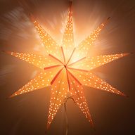 Lampada a Stella - Luci Arancioni a Nove Punte - 45cm