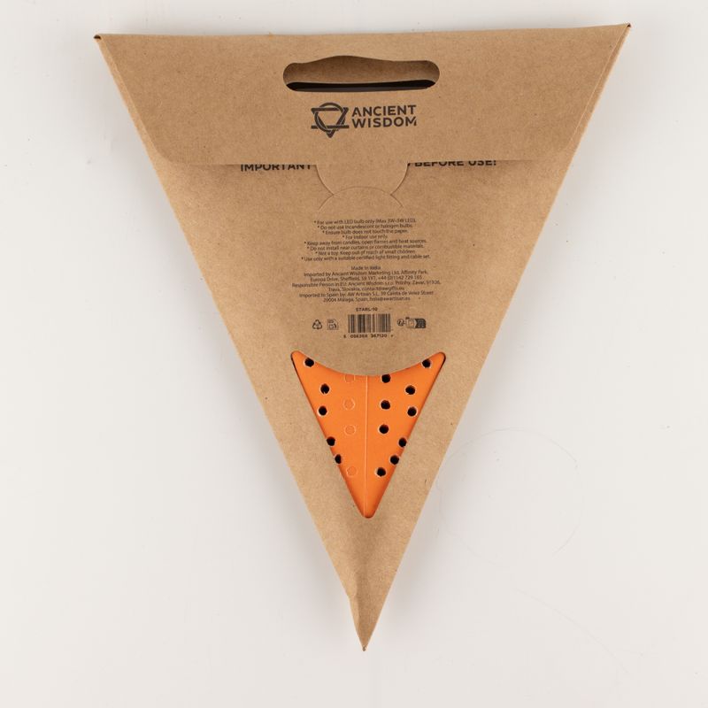 Lampada a Stella - Luci Arancioni a Nove Punte - 45cm