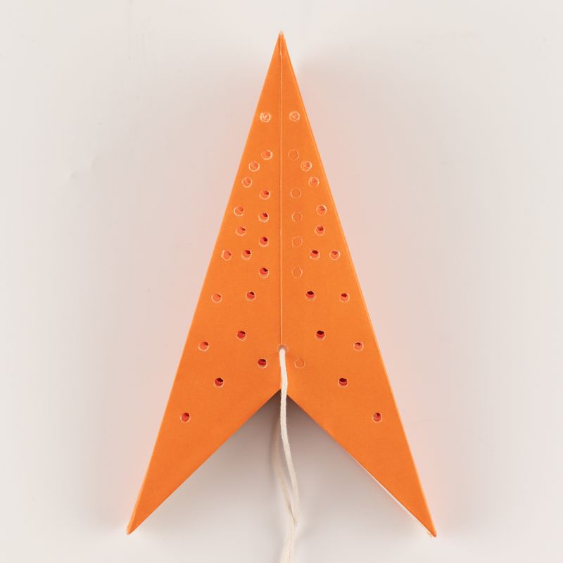 Lampada a Stella - Luci Arancioni a Nove Punte - 45cm