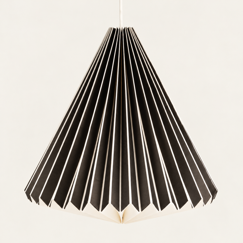 Paralume a Cono in Carta - Geometrie Calde