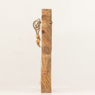 Angelo Halo in Legno di Mango Medio - Smalto Bianco