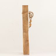 Angelo Halo in Legno di Mango Medio - Smalto Bianco