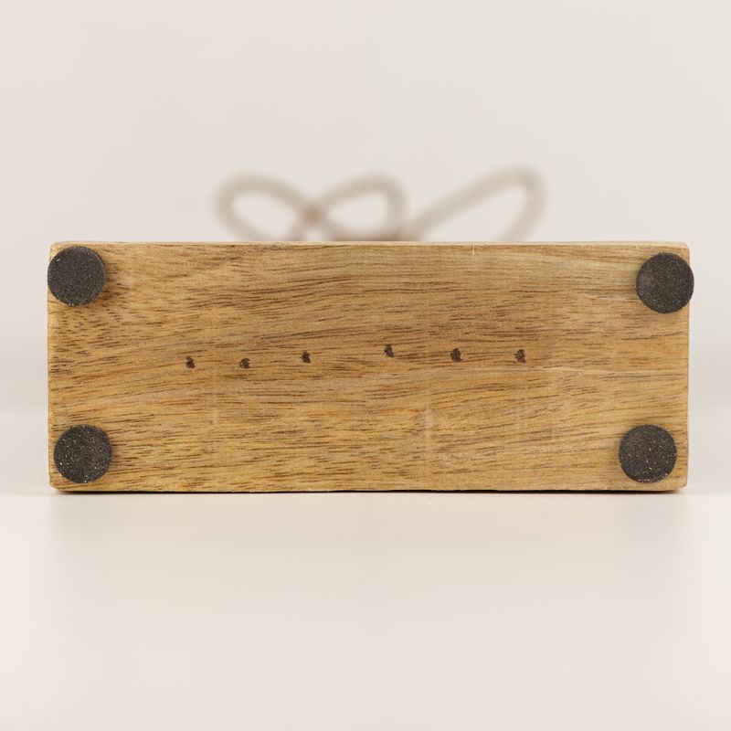 Angelo Halo Grande in Legno di Mango - Smalto Bianco