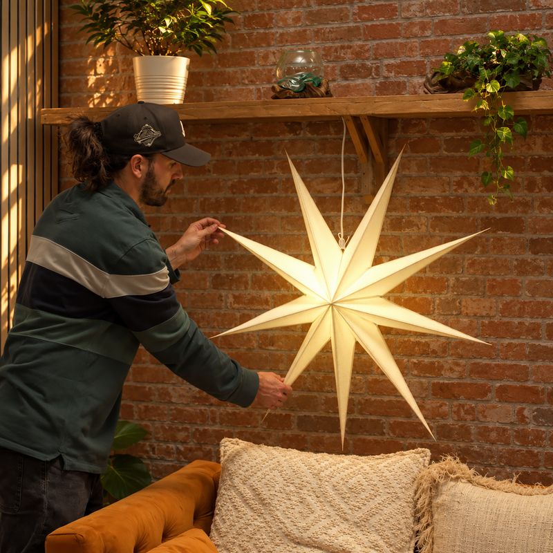 Starter Pack Paralumi a Stella in Carta – 20 Paralumi con Cavi e Lampadine