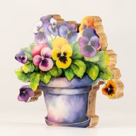 Piante da Casa in Legno - Viola del Pensiero Media