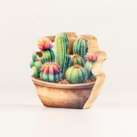 Piante da Interno in Legno - Mini Giardino di Cactus
