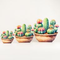 Piante da Casa in Legno - Giardino di Cactus Medio