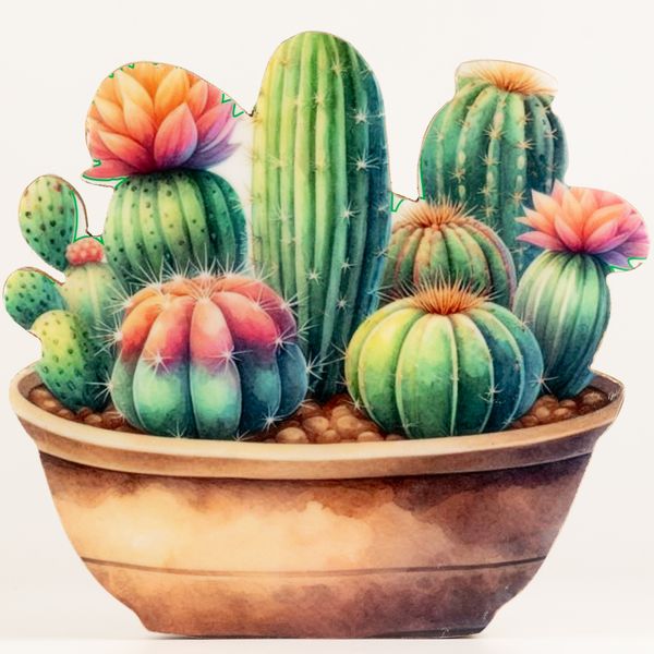 Piante da Casa in Legno - Giardino di Cactus Grande