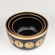 Set di 3 Ciotole Zodiak Nere - 15cm, 19cm, 20cm