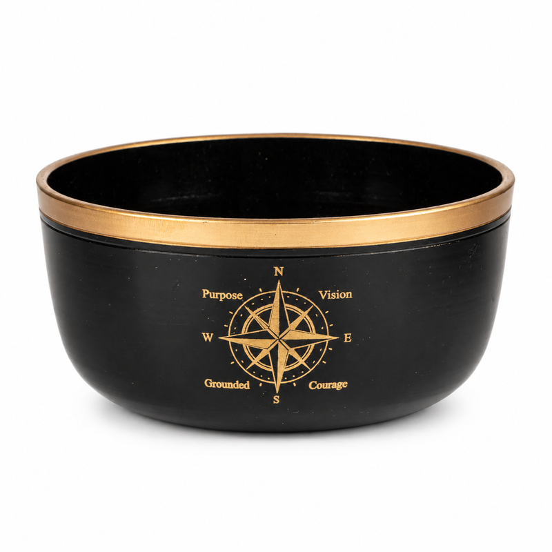 TRUE NORTH - Set Campana Tibetana Nera - 15x7,5 cm