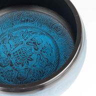 Campana Tibetana Grande - Blu Polvere - 32x15 cm - Design 1
