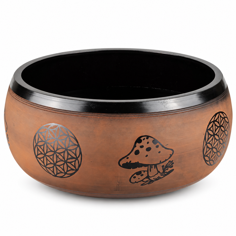 Campana Tibetana Grande - Prugna - 32x15cm - Design 2