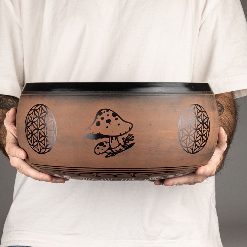 Campana Tibetana Grande - Prugna - 32x15cm - Design 2