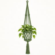 Portavaso in Macramè - Verde