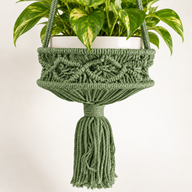 Portavaso in Macramè Grande - Verde