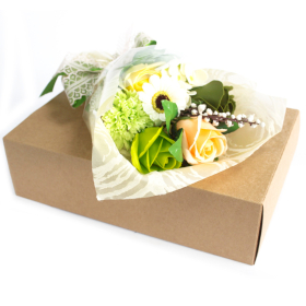Bouquet Fiori di Sapone Verde con Confezione