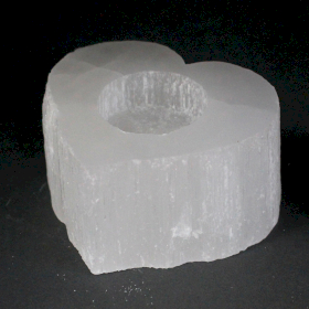 Porta Candela in Selenite - Cuore