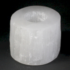 Porta Candela in Selenite - 8 cm