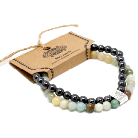 3x Braccialetti in Pietra Magnetici - Amazonite