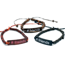 6x Braccialetti in Cocco - #Friends