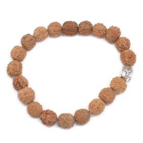 6x Rudraksha Buddha Bangle Mala - Naturale