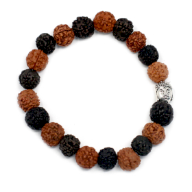 6x Rudraksha Buddha Bangle Mala - Due Colori