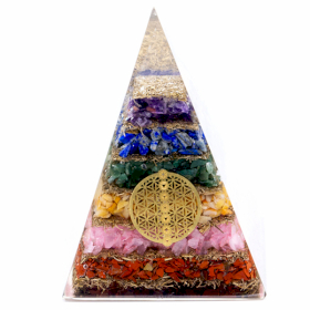 Orgonite Piramide - 7 Chakra - 90mm