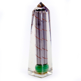 Orgonite Obelisco  - Avventurina Verde - 110x30 mm