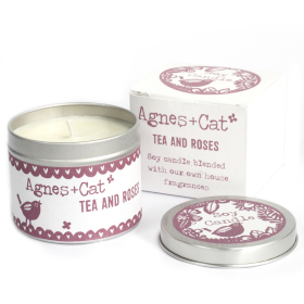 6x Candela in Lattina - Tea e Rose