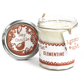 6x Candele in Vasetto - Clementine