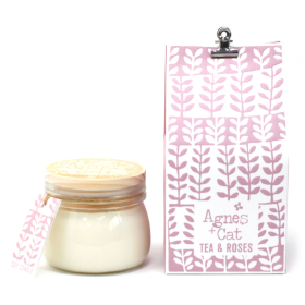 Candele in Mini Kilner - Tè e Rose