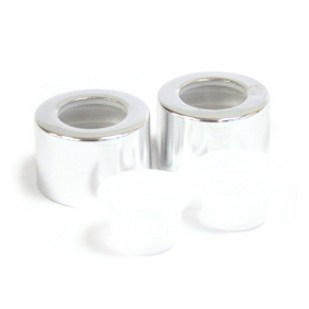 50x Tappo a Vite Argento –  Filettatura Interna 22 mm, Guarnizione Interna 12 mm