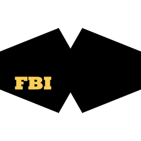 3x Mascherine riutilizzabili - FBI (Adulti)