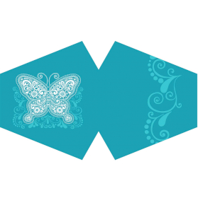 3x Mascherine riutilizzabili - Farfalla Blu  (Adulti)