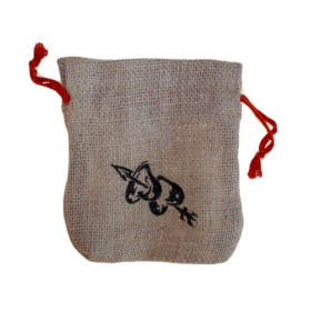 12x Sacca in Juta 15x18cm - Simboli Mistici
