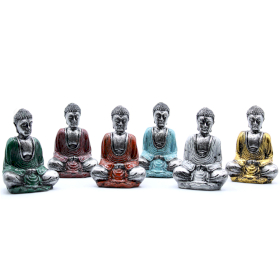 6x Mini Buddha Argento (Colori Ass.)
