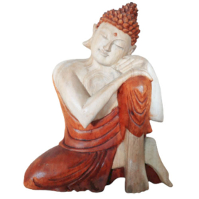 Statua Buddha Artigianale - 30cm Pensante