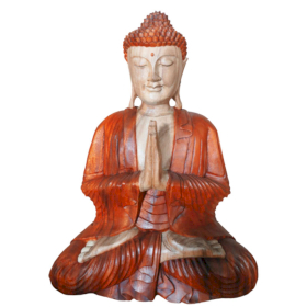 Statua Buddha Artigianale - 30cm Namaskara Mudra