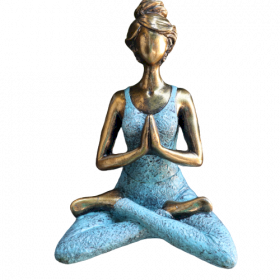 Yoga Lady - Bronzo e Turchese 24cm