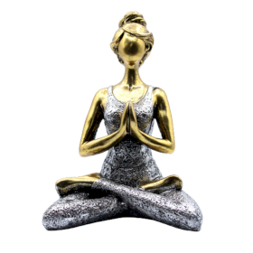 Yoga Lady - Bronzo e Argento 24cm